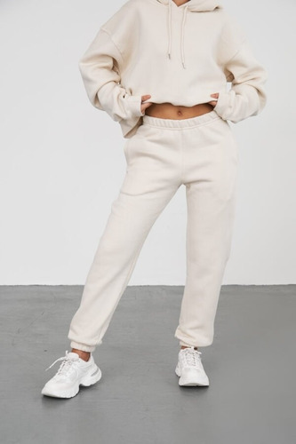 Pantalon Jogger Frizado Con Bolsillos - Talles S M L