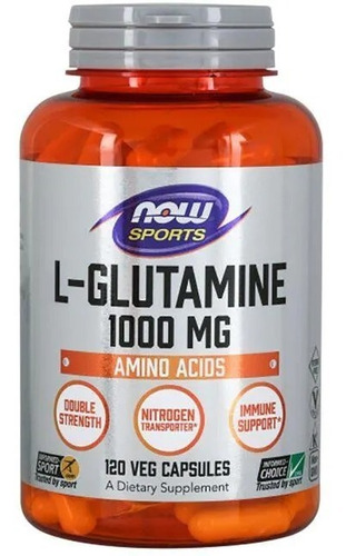 L-glutamina 1000mg 120 Cap Veganas Doble Potencia  Now