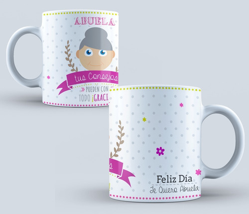 10 Plantillas Dia Del Abuelo - Abuelitos Para Tazas Editable