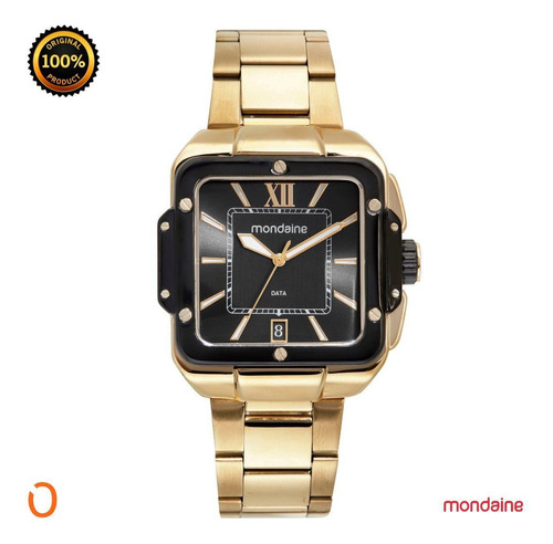 Relógio Mondaine Masculino 32546gpmvhe1 Dourado C Preta