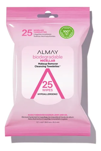 comprar Toallitas Limpiadoras Desmaquillantes Almay, Biodegradables,