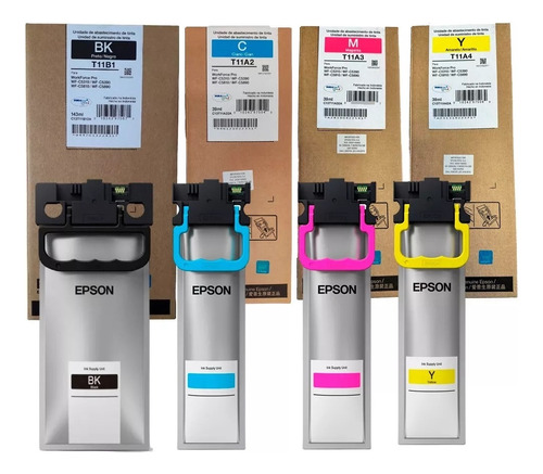 Pack Tinta Epson T11b T11a Para Wf-c5810/wf-c5890