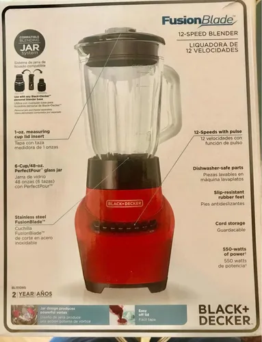 Black + Decker 12-Speed FusionBlade Glass Blender