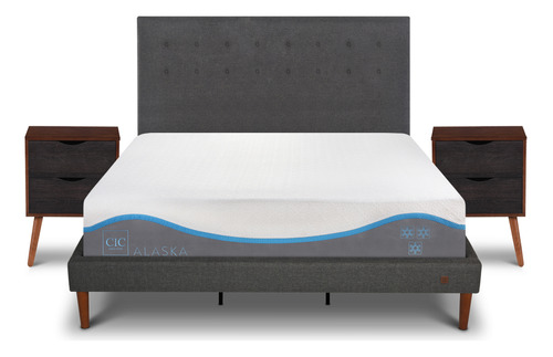 Cama Europea Curve Alaska King + Set Eufrates