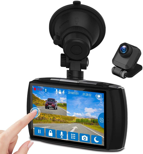 Imagen 1 de 7 de Z Edge Dual Dash Cam 4.0 Pantalla Táctil Frontal Y Traser...