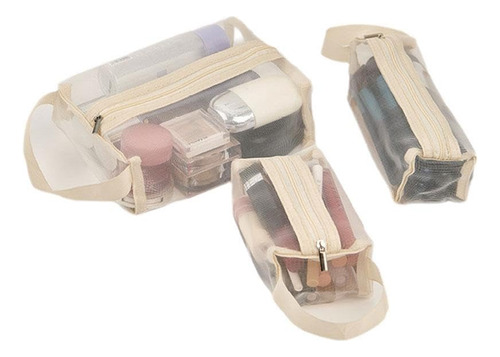 Bolsa Portátil De Almacenamiento De Cosméticos De Tres Pieza