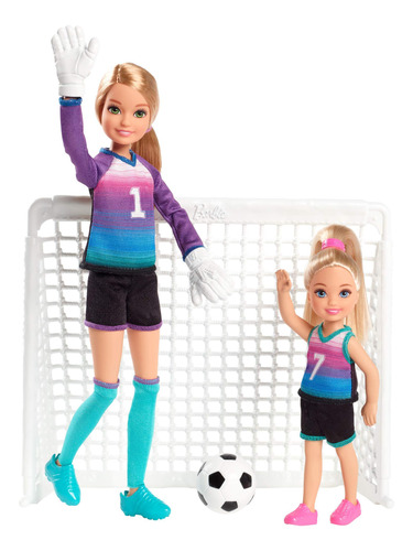 Barbie Team Stacie Doll & Chelsea Doll Soccer Playset