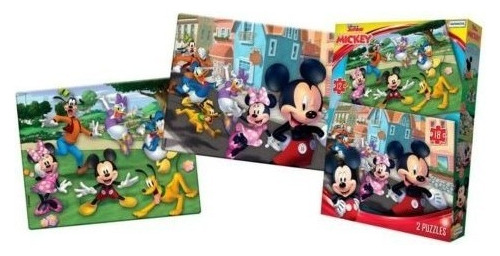 Rompecabezas Infantil Mickey Club House 2 Puzzles 