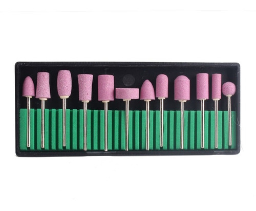 Set De 12 Puntas Cuarzo Drill Pulidora De Uñas Manicure