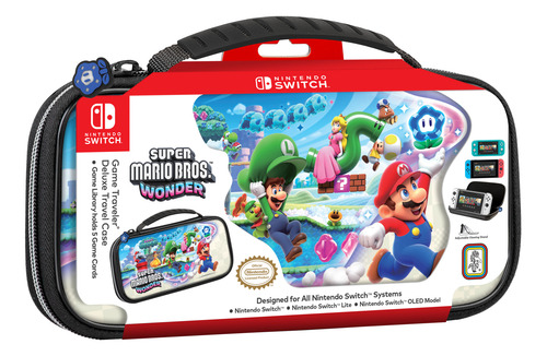 Estuche Nintendo Switch Super Mario Wonder Negro Rds Negro