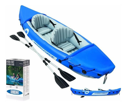 Kayak Inflable 2 Personas Con Asientos Y Remos De Aluminio