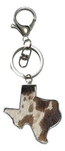 Llavero De Piel Con Estampado De Leopardo Y Vaca (3 #mold) W
