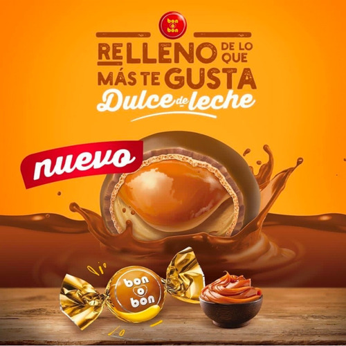 Imagen 4 de 10 de Bombon Bon O Bon Relleno Dulce De Leche. Caja X 192g