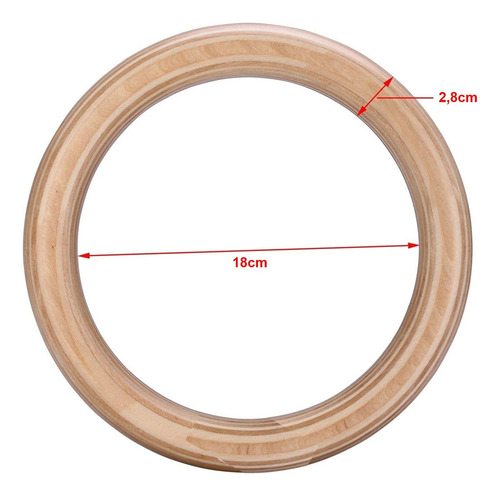 Anillas De Madera Get Fit! Para Cross-fit Gimnasia Deportiva