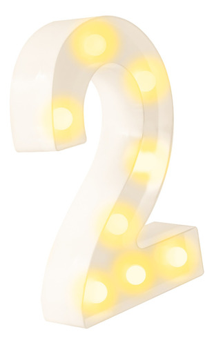 Anuncio luminoso Bluelander Luces de números del alfabeto color 2 - luz de color amarillo x 22.5cm de alto - 110V/220V