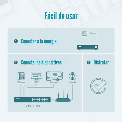 Switch Tp-link Tl-sg1016pe 16 Ptos Gigabit 8 Puertos Poe+
