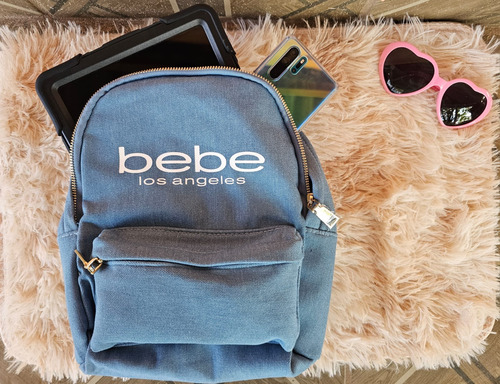 Mochila Bebe Los Angeles Original - Estilo Urbano Unisex Azul Claro Liso