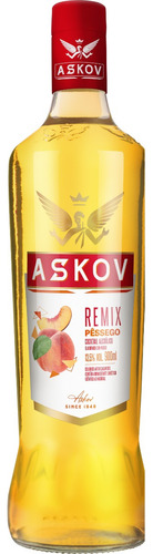 Bebida Askov Vodka Remix Pêssego Caixa Com 12 Un De 900ml