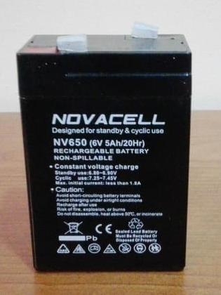 Batería De Repuesto Recargable  6 Volts  5 Ah/20 Hr Novacell