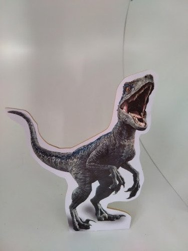Imagen 2 de 7 de Gigantografia Dinosaurio Blue Y Rex Siluetas De Madera