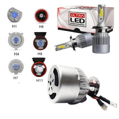 Par Lampada Ultra Led H1 H4 H7 H11 Branco 6000k - Promoção