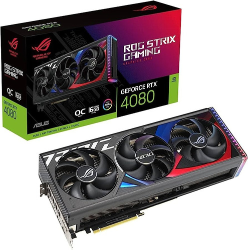 Placa De Video Asus Gforce Rog Strix Rtx 4080 Oc 16gb Gddr6x