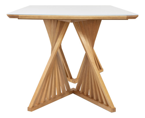 Mesa Romana Retangular Ripada Tampo Vidro Fendi 2,20 X 1,10