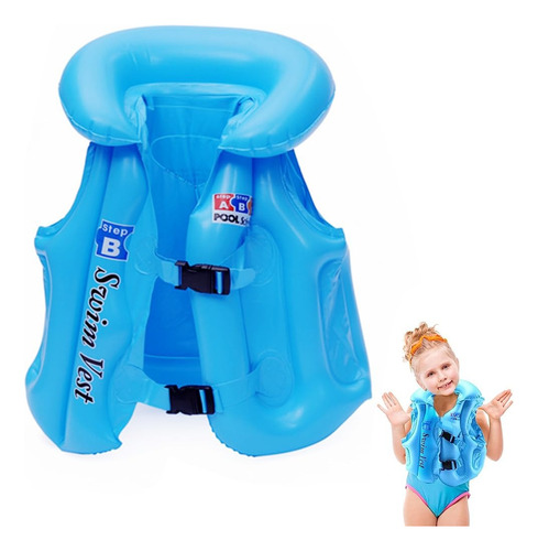 Niño Chaleco Inflable Flotador Salvavida Con Brazo