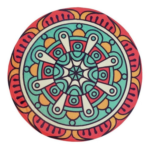 Tapete Redondo Mandalas - Coral Dream