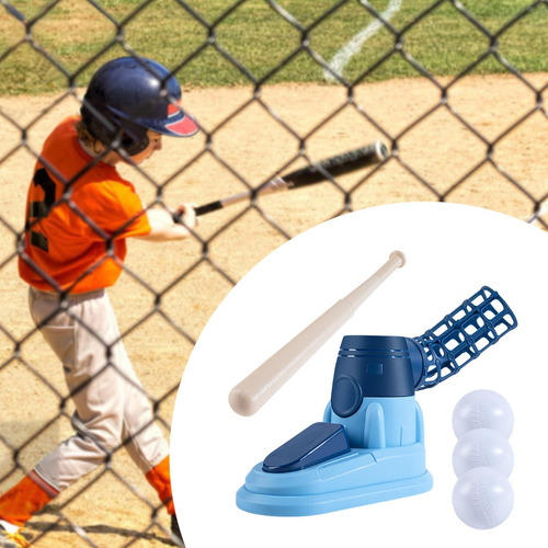 Máquina De Arremesso De Beisebol, De Lançador De Azul