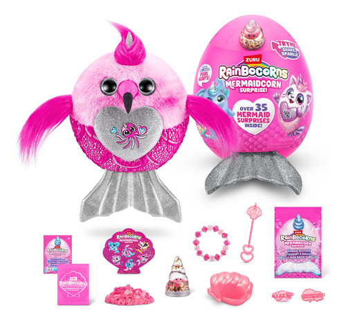 Zuru Rainbocorns Mermaidcorn Surprise Peluche Sirena Color Flamingo