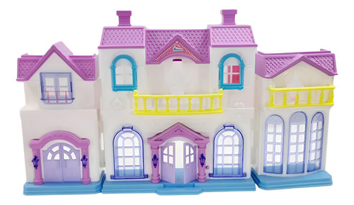 Casita De Muñecas Plegable Con Luz Y Sonido Casa De Sueño Color Morado
