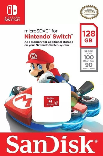 Imagen 2 de 6 de Sandisk Memoria Micro Sd 128gb 4k Nintendo Switch Xc U3 V30