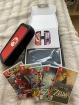 Comprar Nintendo Swicht Oled Pokemon+5 Juegos+memoria128 Gb+funda
