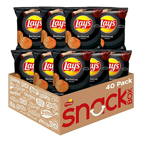 Papitas Lay's Sabor Barbacoa, 1 Onza (paquete De 40)