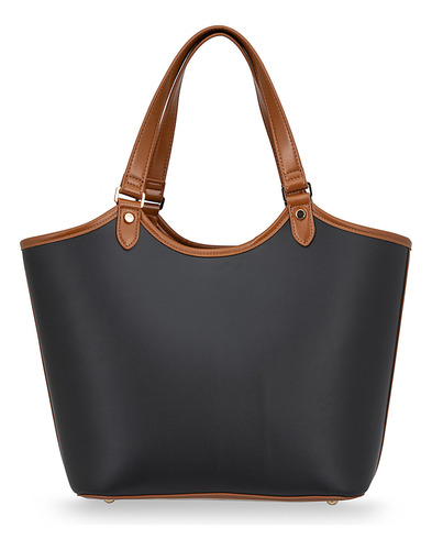 Bolsa Tote Cloe Llalnira Grande Color Negro