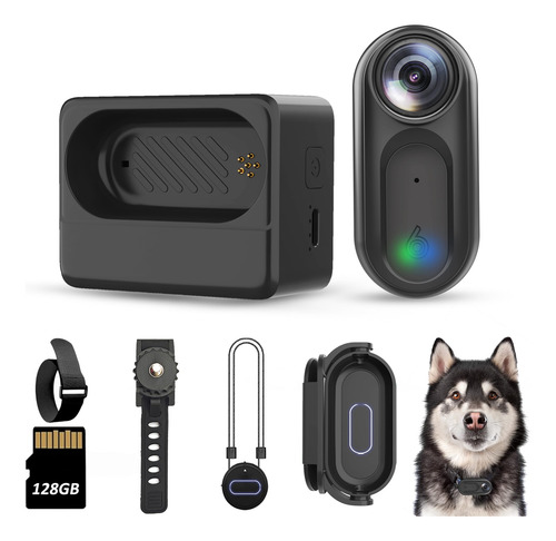 Mini Cámara Corporal 128 Gb 1080p Wi-fi Grabadora Portátil Negro 128g