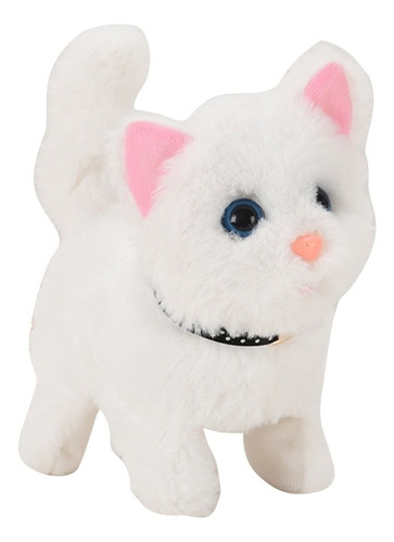 Juguete De Gato Electrónico Felpa Robot Gato-blanco