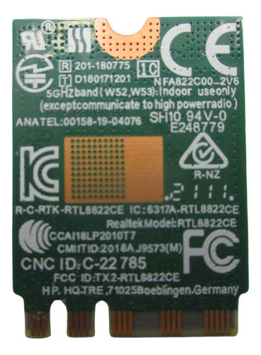 Tarjeta Wifi Hp Chromebook 11 G8 Ee 802.11ac M.2 L44431-001 (Usado)