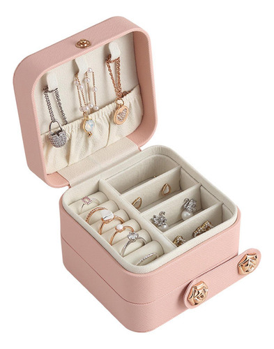 Joyero De Viaje Caja De Exhibición Desmontable De Cuero Pu