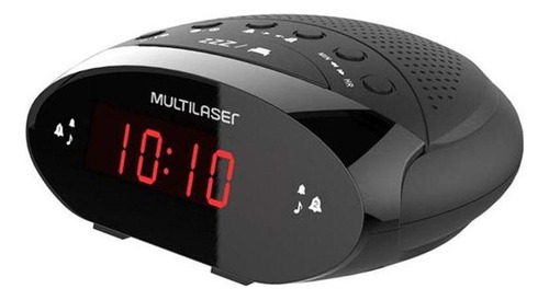 Rádio Relógio Fm Digital Alarme Despertador Multilaser Sp399