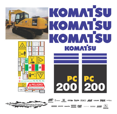 Kit De Calcas De Restauración Para Komatsu Pc 200-7