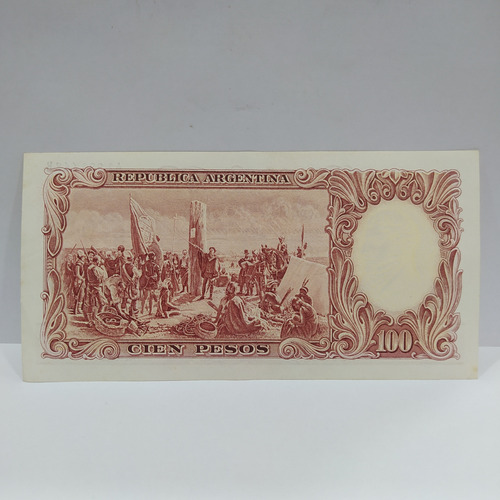 Antiguo Billete 100 Pesos Moneda Nacional Bottero 2054 (Usado)