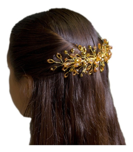 Imagen 7 de 10 de Tiara Tocado Diadema Novia Xv Años Comunión Dani Hadas