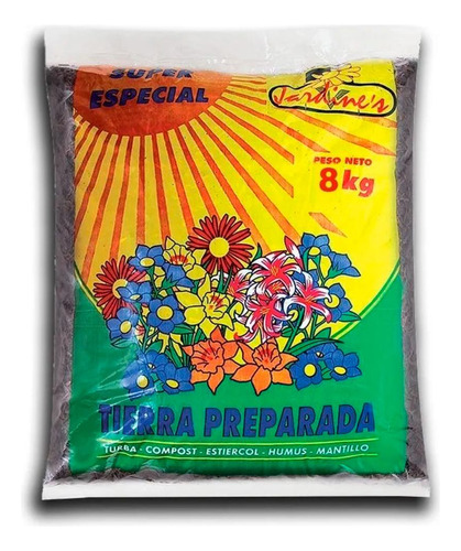 Tierra Preparada Especial Para Macetas 8kg Jardines G P