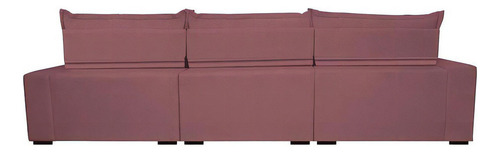 Sofá Retrátil Reclinável 3,52m Pocket Cama Inbox Soft Vinho