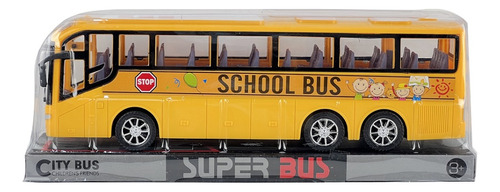 Autobus Colectivo Escolar Friccion 35cm Vehiculo- Del Tomate Personaje Escuela