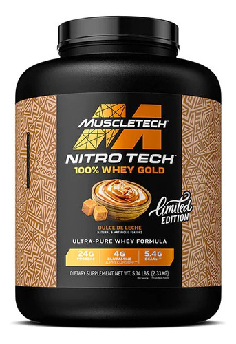 Whey Protein Nitro Tech 100% Gold Muscletech 2,33kg Sabor Doce de leite