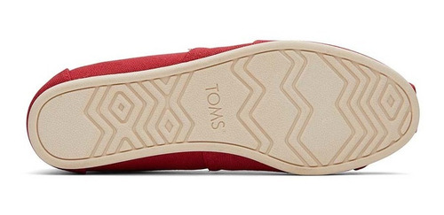 Alpargatas Toms Recycled Cotton Canvas Red Mujer