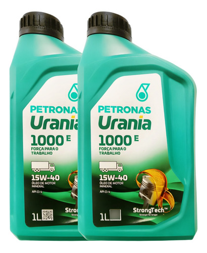 2 Litros Óleo Urania 1000 E 15w4 Petronas Diesel Mineral